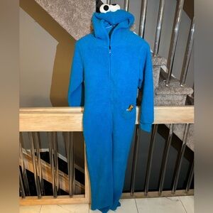 Unisex Sesame Street Vibrant Blue Cookie Monster Onesie